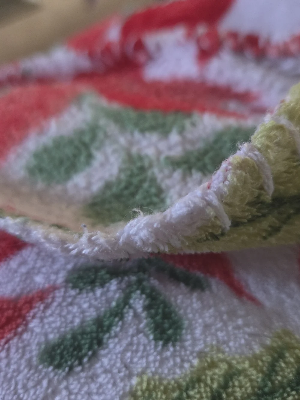 Holiday Poinsettia Plush Throw Blanket - Red, Green & Aqua 52x68